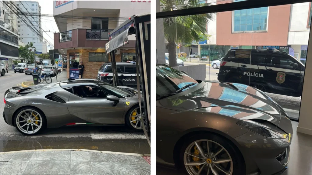Polícia apreende Ferrari de R$ 5 milhões em Itapema