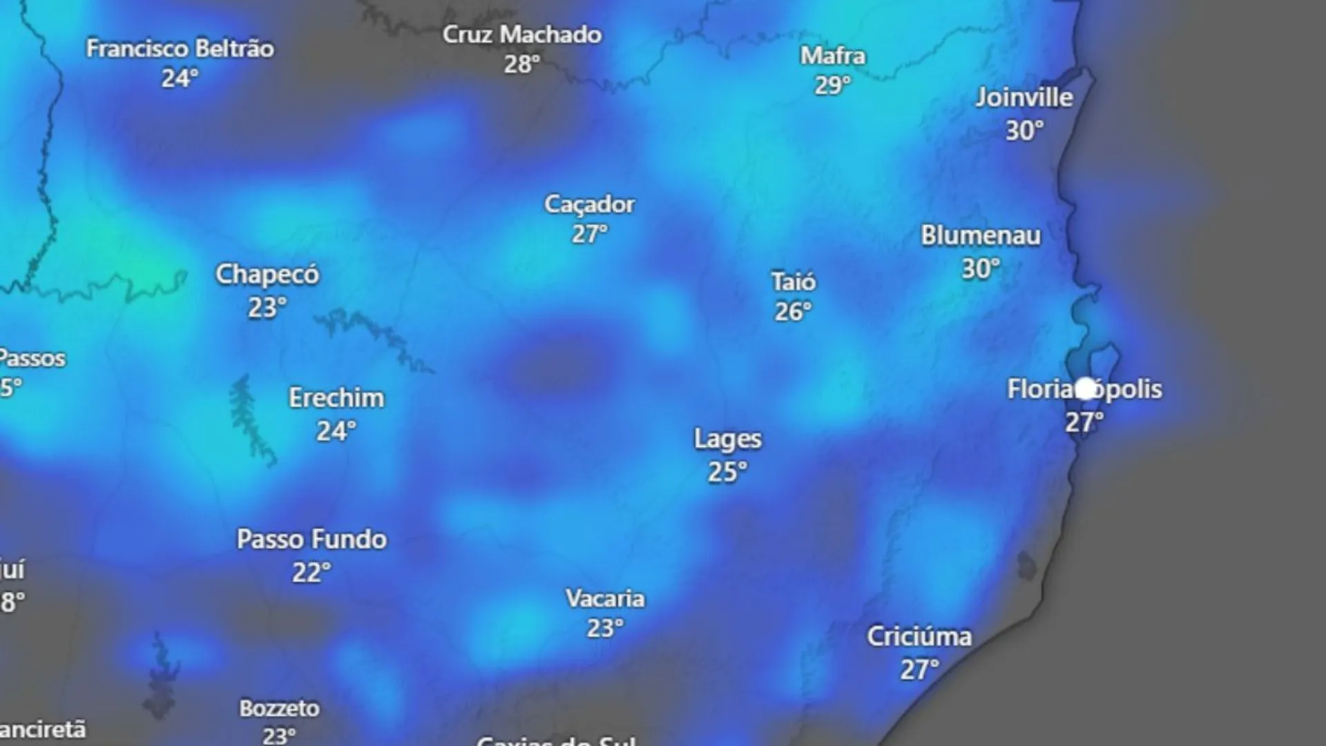 SC entra em alerta vermelho para deslizamentos com avanço da chuva