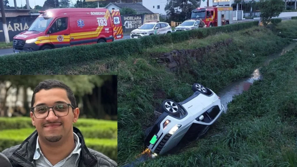 Dentista morre após carro cair em rio dentro da cidade