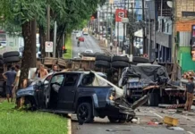 VÍDEO: Acidente grave envolve nove veículos em Chapecó