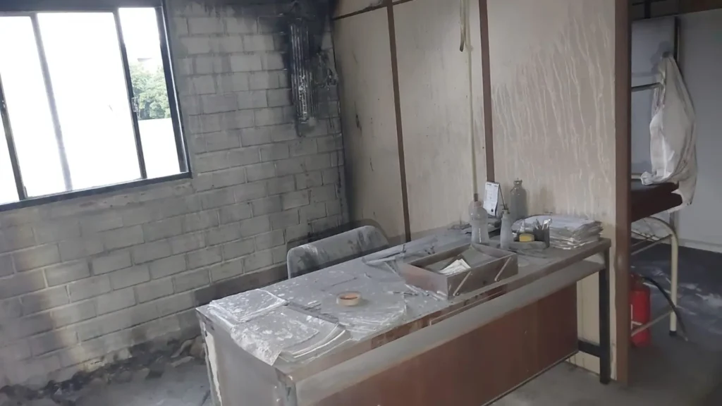 Incêndio atinge área administrativa de indústria em Videira