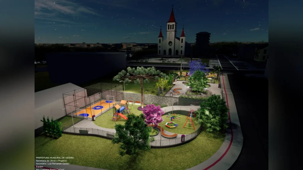 Videira vai ganhar parque com áreas esportivas, infantis e pet place ainda em 2026