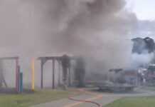 Princípio de incêndio é controlado na antiga estação da Oi em Treze Tílias