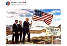 Trump posta montagem feita por IA e “anexa” Groenlândia aos EUA