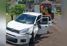 Acidente de trânsito em Videira é atendido pelos Bombeiros