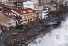 Ciclone provoca onda gigante e causa estragos na Itália