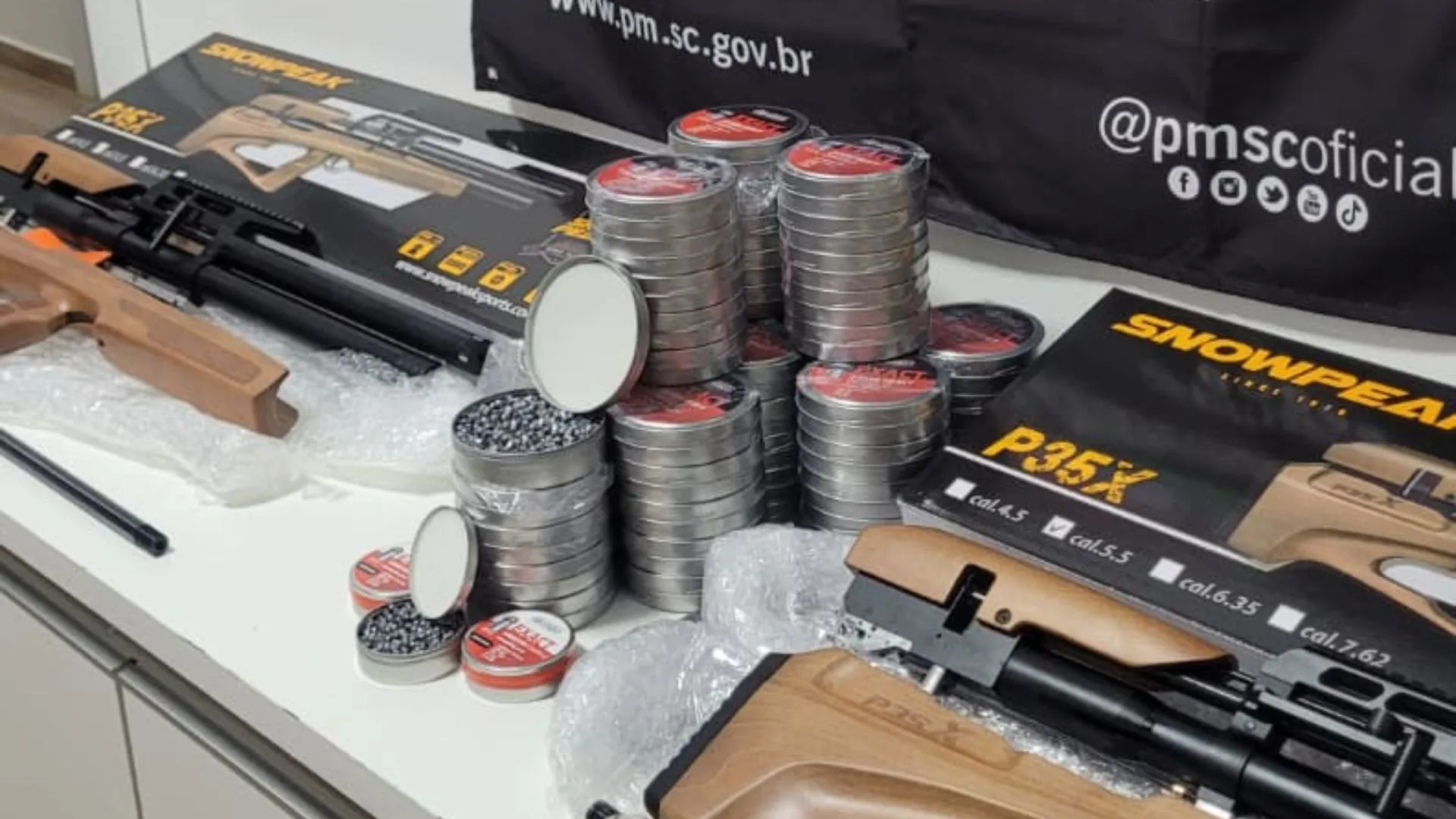 Polícia apreende mais de 31 mil munições e armas de pressão no Oeste de SC