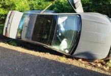 Capotamento na SC-453 deixa motorista ferido em Tangará