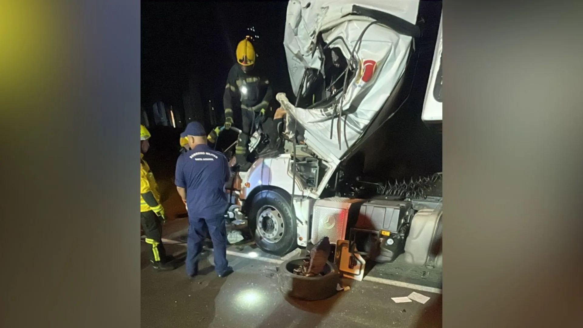 Caminhoneiro morre após ser atingido por carro furtado em SC