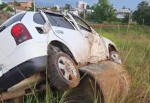 Suspeito de tráfico é preso após tentativa de fuga e acidente