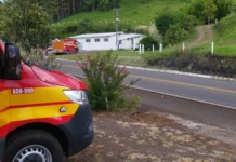 Trabalhador sofre descarga elétrica durante serviço na SC-135