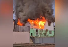 Incêndio destrói casa no bairro Berger em Caçador