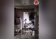 Incêndio atinge casa de dois pavimentos no centro de Campos Novos