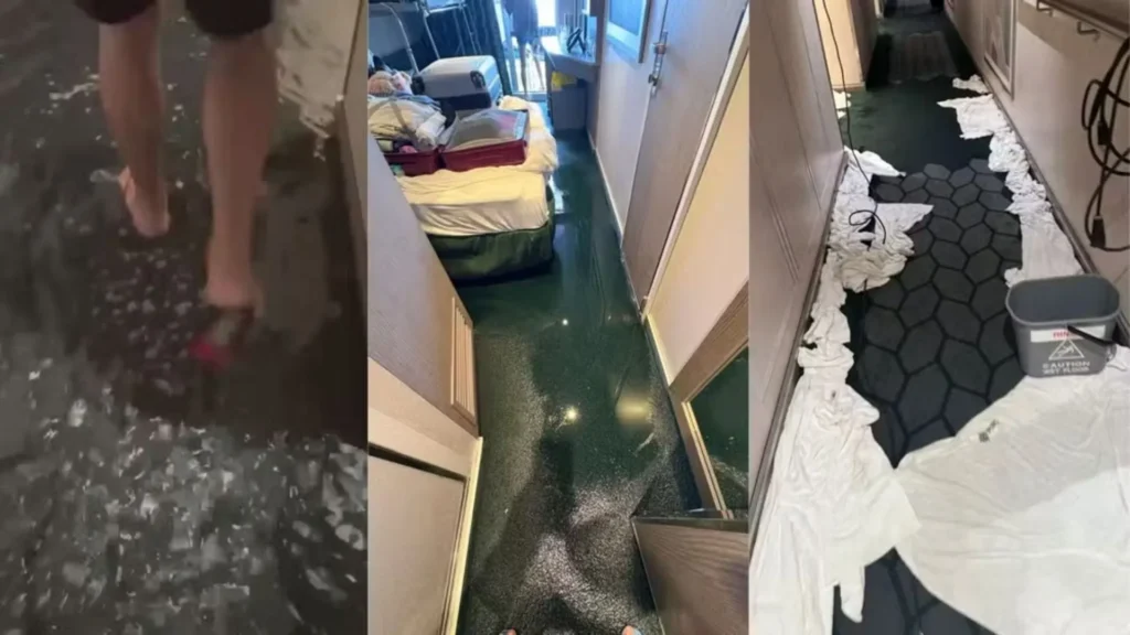 Inundação em navio de cruzeiro alaga cabines e causa pânico