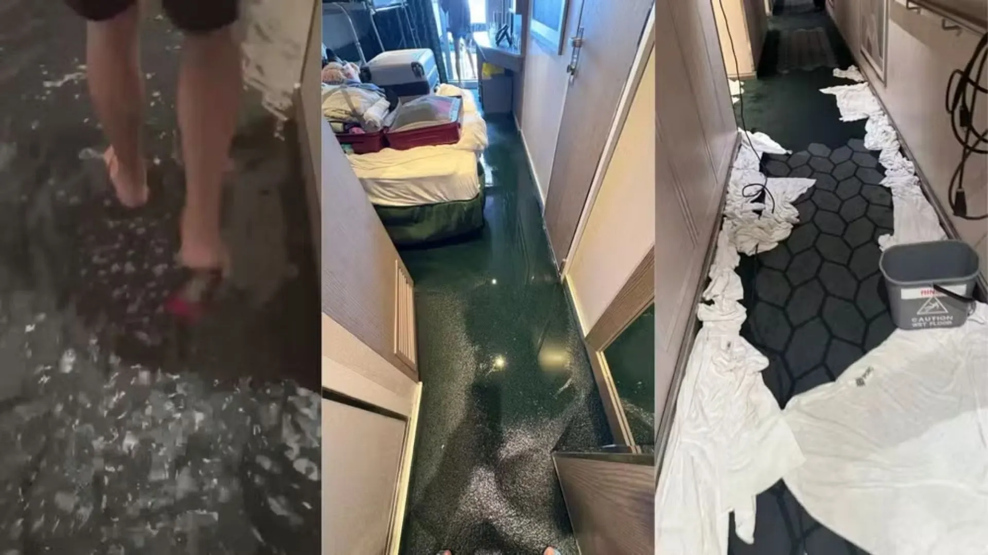 Inundação em navio de cruzeiro alaga cabines e causa pânico
