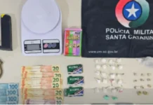 Três homens são presos por tráfico de drogas em Videira