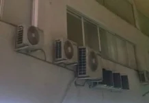 Trabalhador cai do 2º andar durante manutenção de ar-condicionado