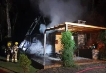 Incêndio destrói ponto turístico em Salto Veloso