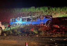 Ônibus com trabalhadores do Maranhão para SC sofre grave acidente em SP