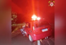 Colisão frontal deixa um morto na BR-470 no Meio Oeste