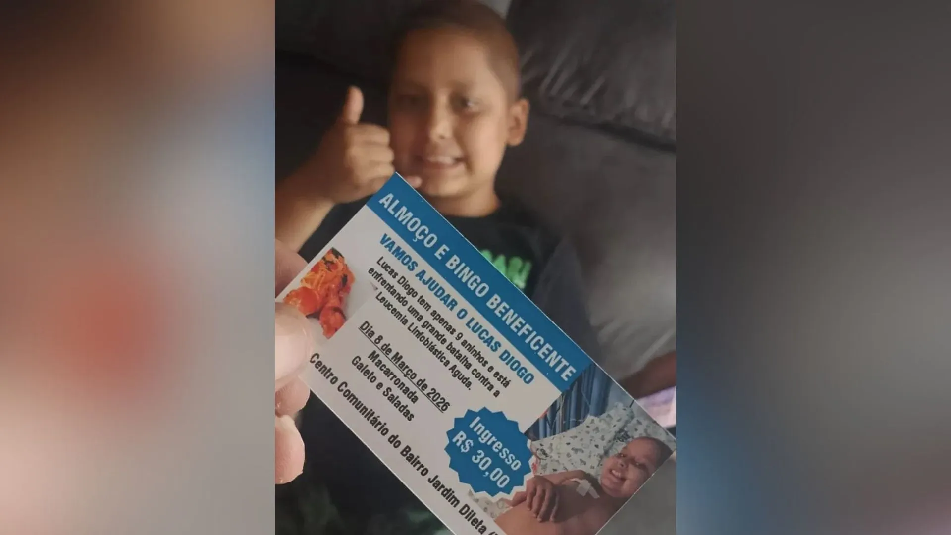 Macarronada beneficente ajuda menino caçadorense com leucemia