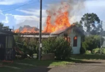 Crianças escapam de incêndio em comunidade do interior