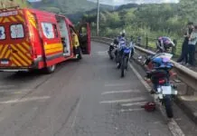 Colisão entre caminhonete e moto deixa dois feridos em Tangará