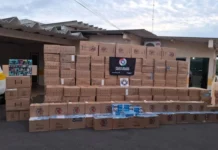 Mais de 178 mil maços de cigarros e 2.070 cigarros eletrônicos foram apreendidos em uma única ação