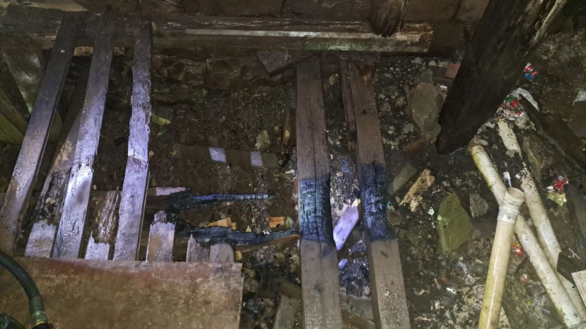 Princípio de incêndio assusta no centro de Videira