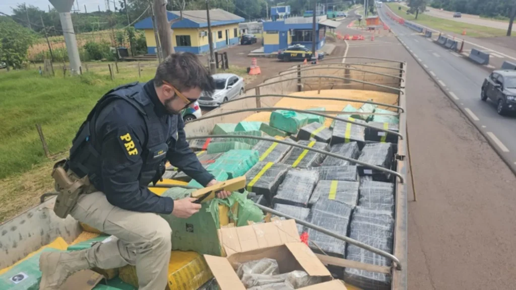 Caminhão com destino a Videira levava mais de 5 toneladas de drogas