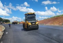 Obras na SC-451 entre Frei Rogério e Fraiburgo avançam e atingem 40% de execução