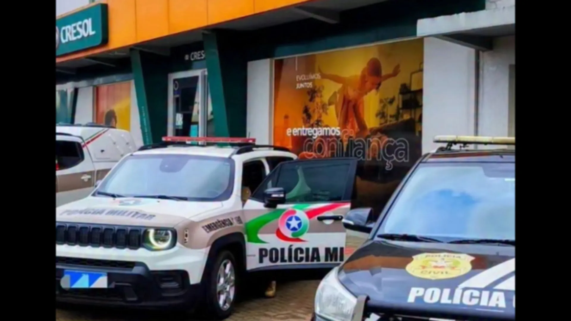 Polícia frustra tentativa de furto à agência da Cresol