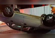 Embriaguez ao volante termina com capotamento e prisão