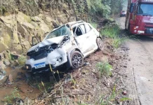 Motorista fica em estado grave após capotamento em Tangará Motorista fica em estado grave após capotamento em Tangará