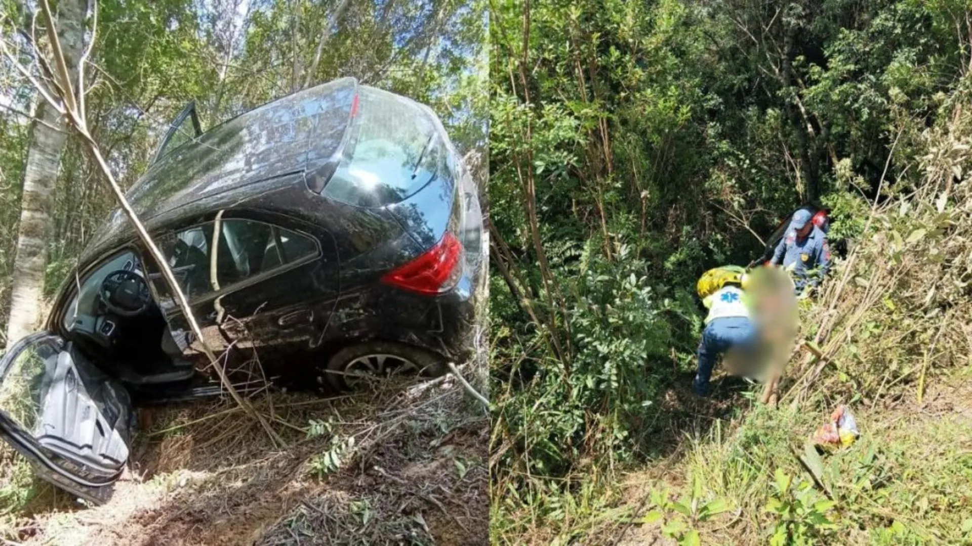 Homem é salvo após quase 3 dias em ribanceira na BR-282