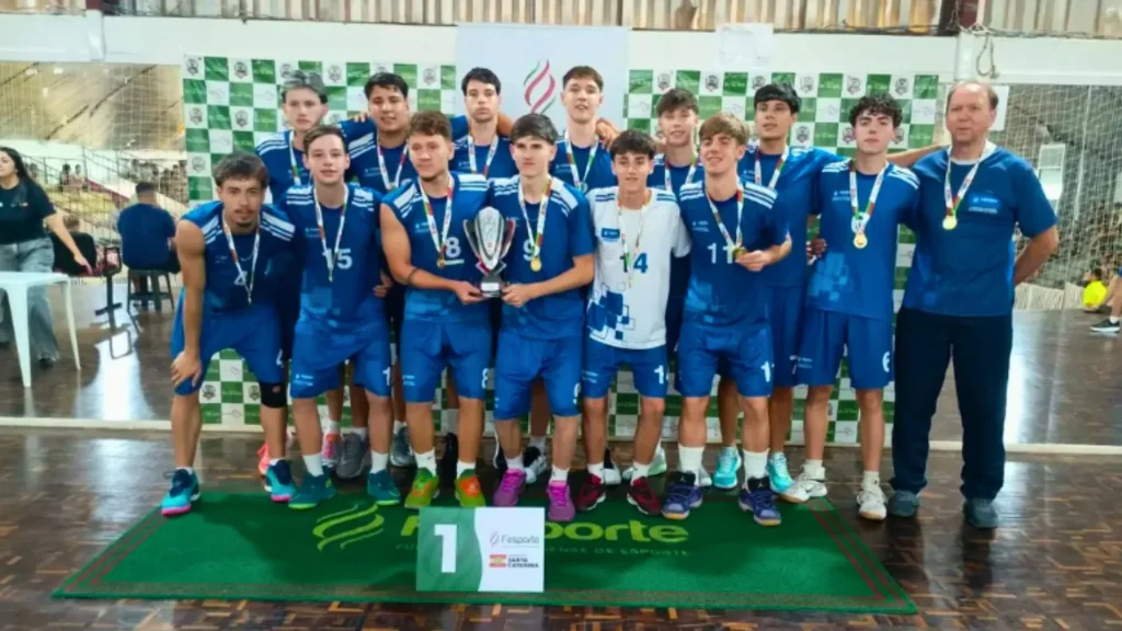 Vôlei masculino de Videira é campeão dos Joguinhos Abertos de SC