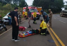 Acidente em Tangará deixa mulher ferida durante ultrapassagem Acidente em Tangará deixa mulher ferida durante ultrapassagem