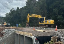 Obras na rodovia entre Iomerê e Treze Tílias avançam; pista deve ser liberada hoje Obras na rodovia entre Iomerê e Treze Tílias avançam; pista deve ser liberada hoje