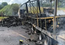 Motorista de Fraiburgo que transportava carga de Treze Tílias morre em grave acidente Motorista de Fraiburgo que transportava carga de Treze Tílias morre em grave acidente