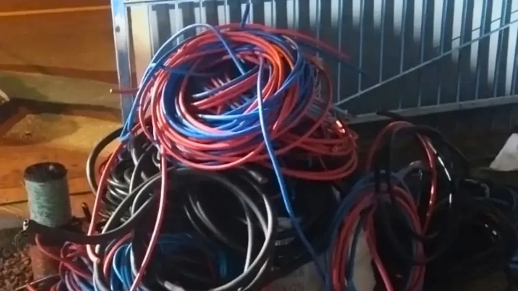 Dupla é presa com 430 kg de fios de cobre furtados
