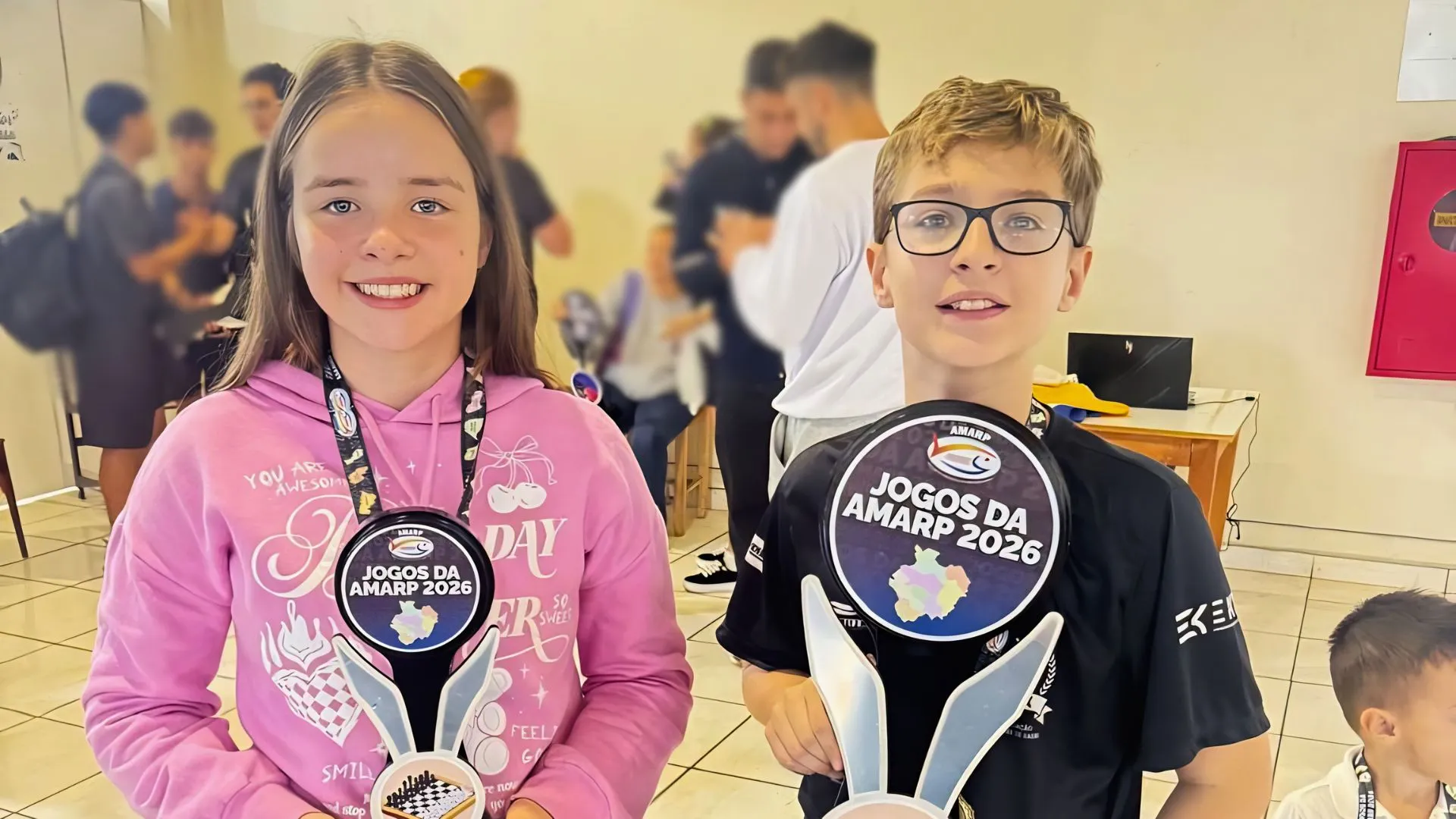 Xadrez de Videira conquista ouro e bronze na etapa da AMARP