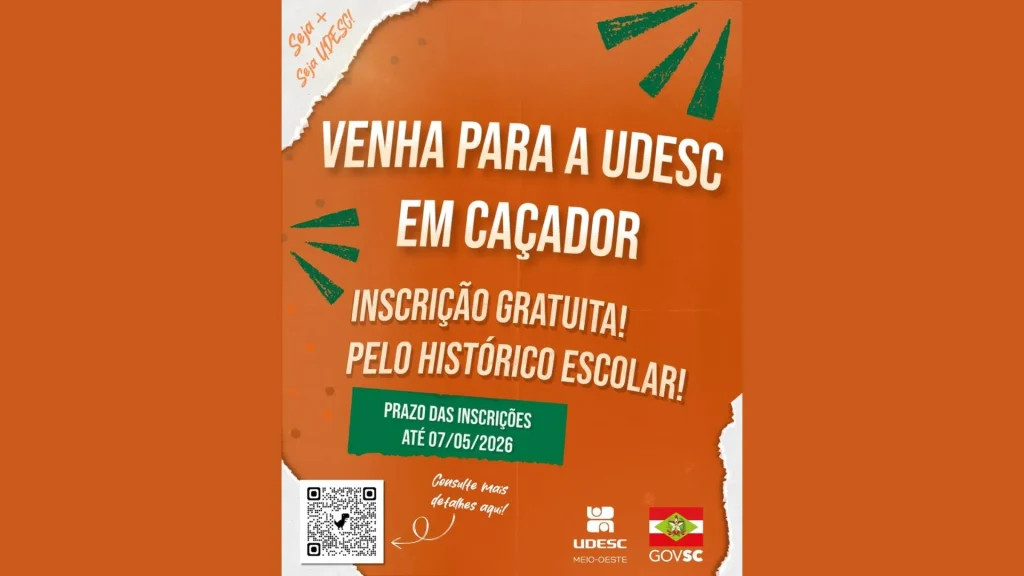 Udesc Caçador tem cursos gratuitos e bolsa de 1,6 mil reais