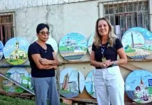 Artista pinta paróquias da Diocese de Caçador em concreto Artista pinta paróquias da Diocese de Caçador em concreto