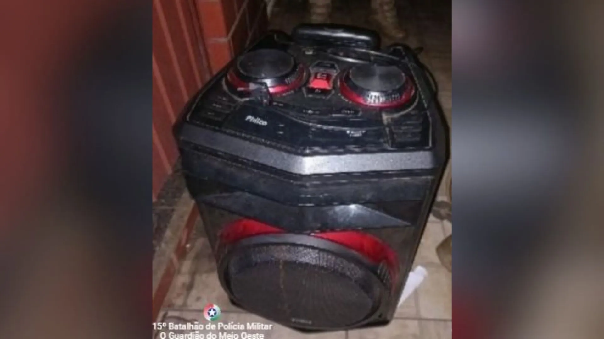 Polícia Militar de Caçador apreende som por perturbação