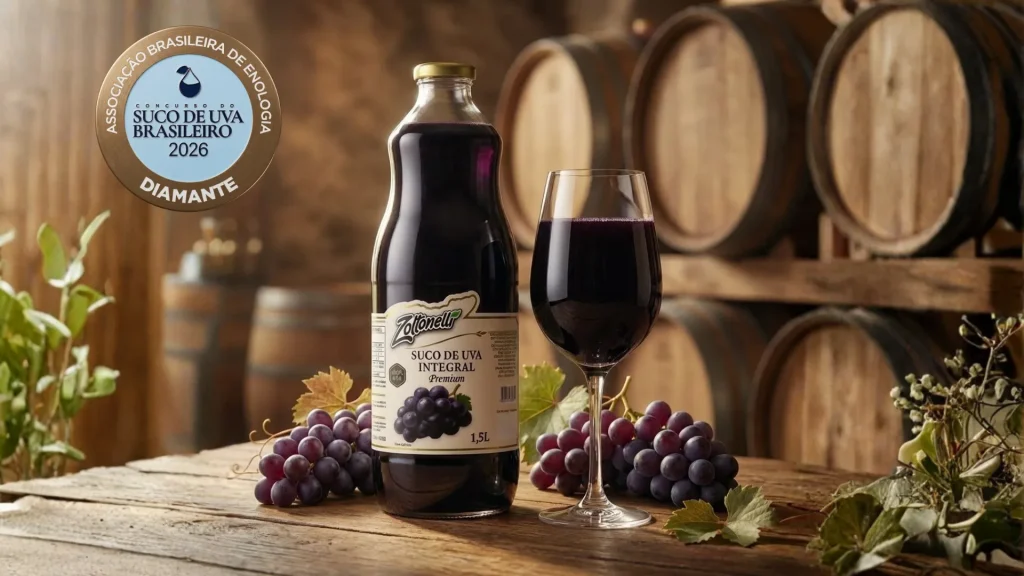 Suco de uva Zottonelli é premiado em concurso nacional