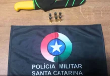 Polícia Militar prende homem por ameaça e porte de munição em Salto Veloso Polícia Militar prende homem por ameaça e porte de munição em Salto Veloso