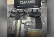 Polícia Militar apreende drogas e drone em Campos Novos Polícia Militar apreende drogas e drone em Campos Novos