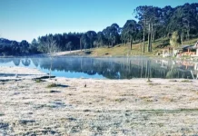 Termômetros despencam e Serra catarinense registra -3°C Termômetros despencam e Serra catarinense registra -3°C