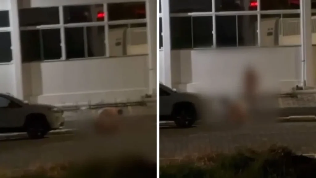 Vídeo de homens nus brigando em rua de Navegantes repercute nas redes sociais