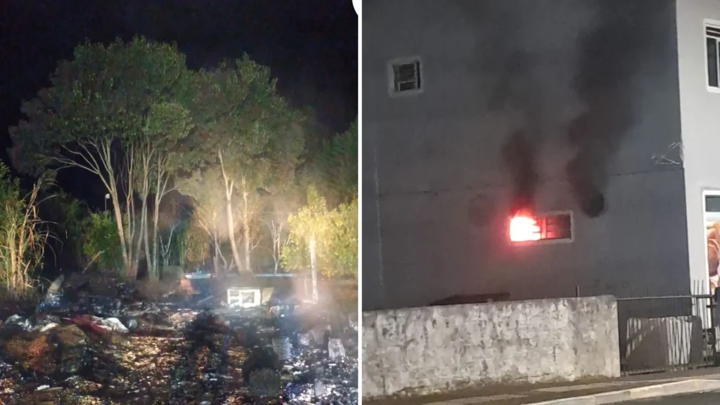 Dois incêndios mobilizam Bombeiros em menos de oito horas em Lebon Régis